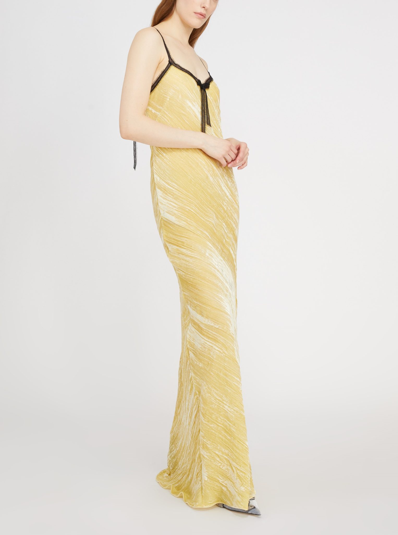 Dress in crushed velvet - Rochas Official Website